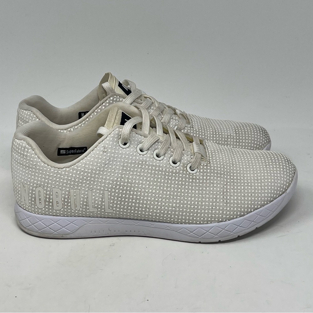 Nobull Trainers Shoes Womens 8 Mens 6.5 Cream Ivory White Gym Sneakers